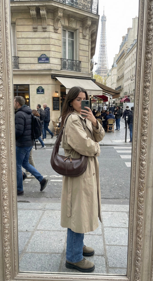 Crescent Moon - Navy Blue