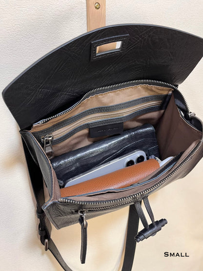 Maeson Flap Bag (Small) - Black