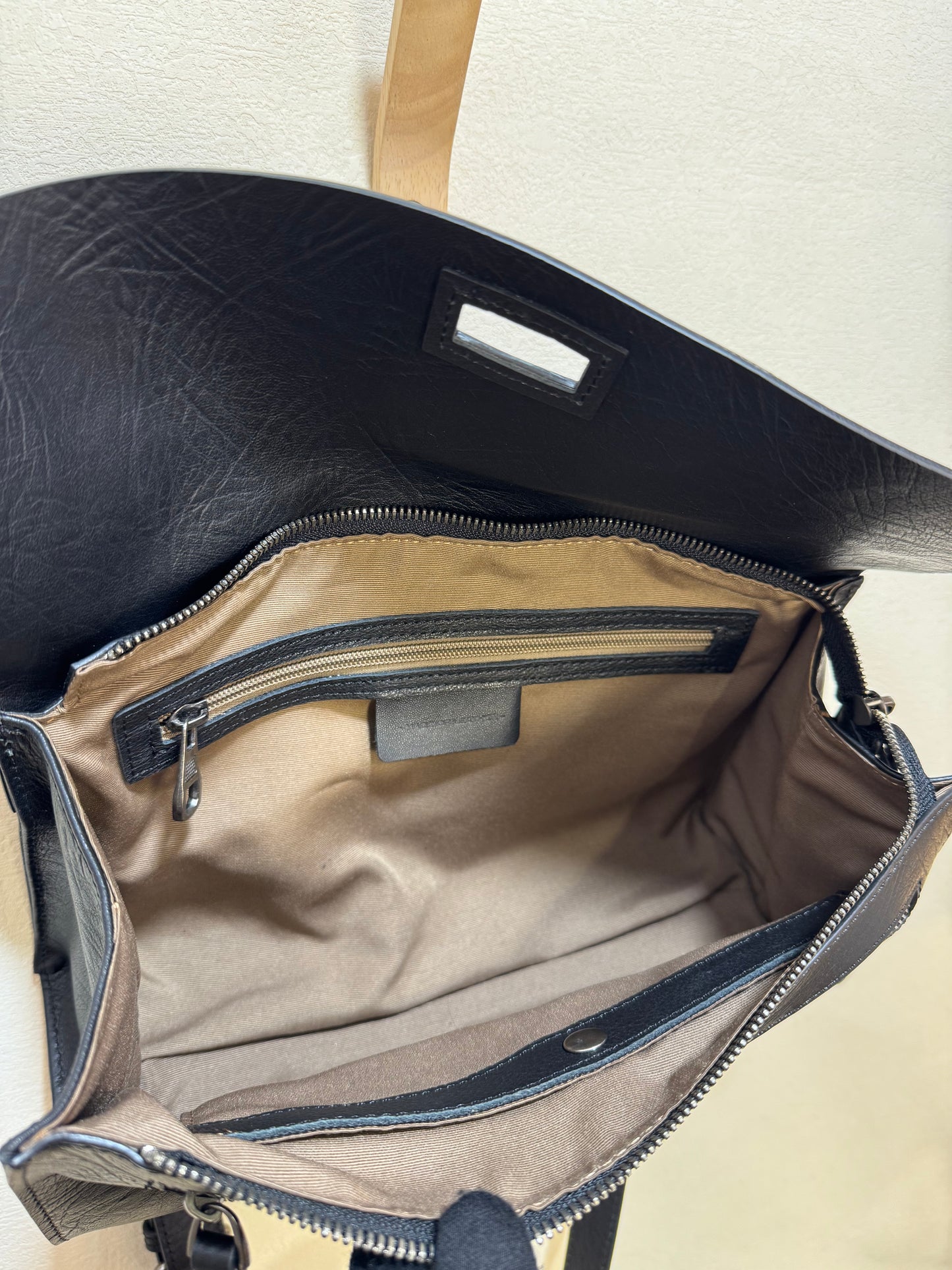 Maeson Flap Bag (Large) - Black