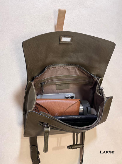 Maeson Flap Bag (Large) - Olive Green