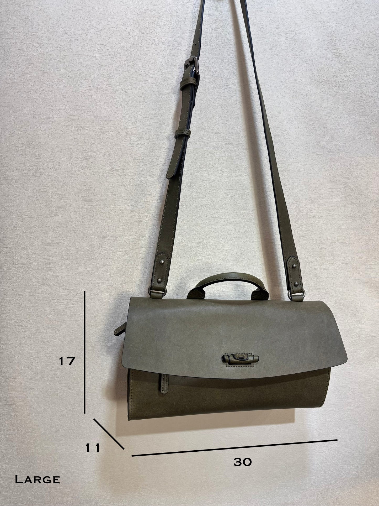 Maeson Flap Bag (Large) - Olive Green