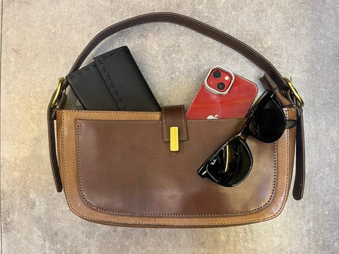 Genuine Leather Two Way Shoulder Bag