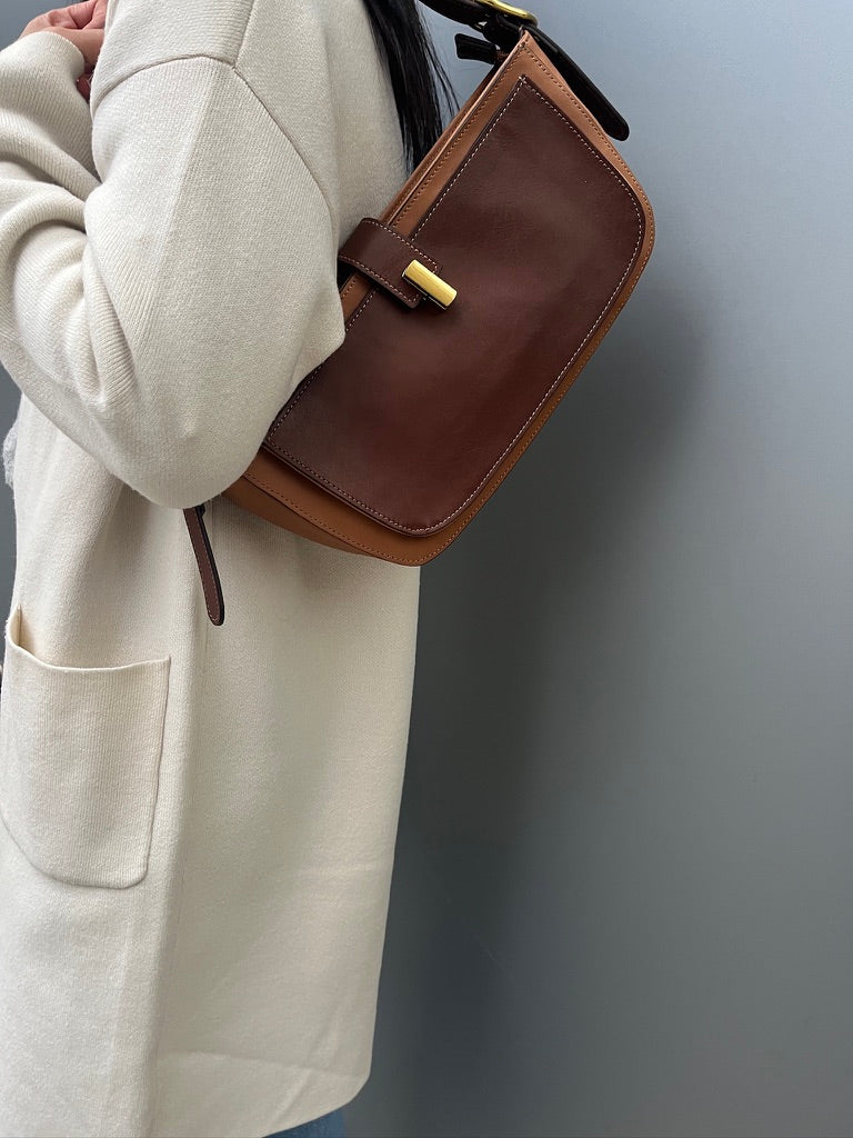 Genuine Leather Two Way Shoulder Bag