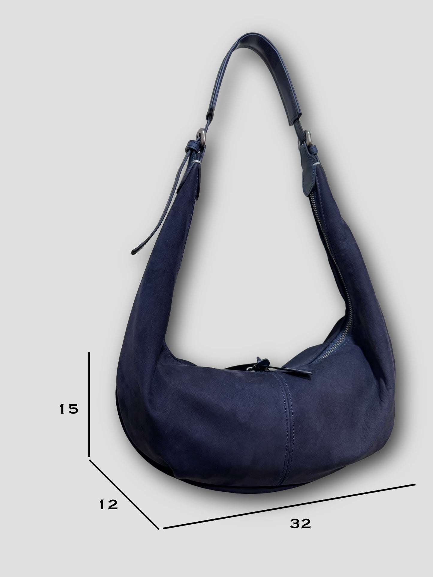 Crescent Moon - Navy Blue